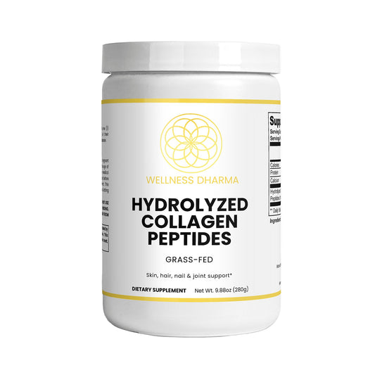 Container of Wellness Dhama Hydrolyzed Collagen Peptides on a white background